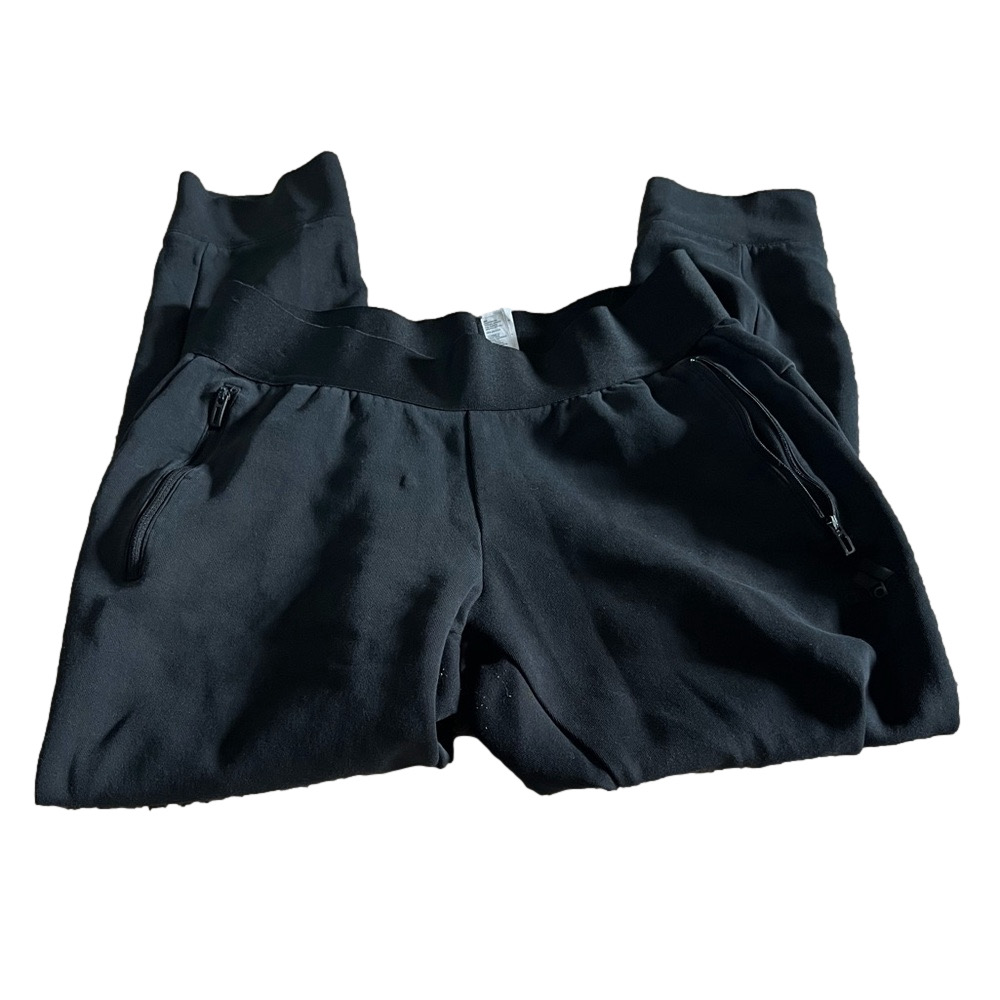 Adidas black track pants, size small with front zip pockets